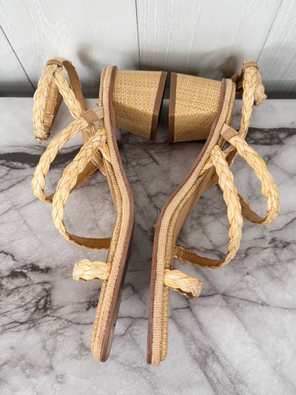 Nine West Emolly Raffia Block Heel Sandals - Picture 7 of 12